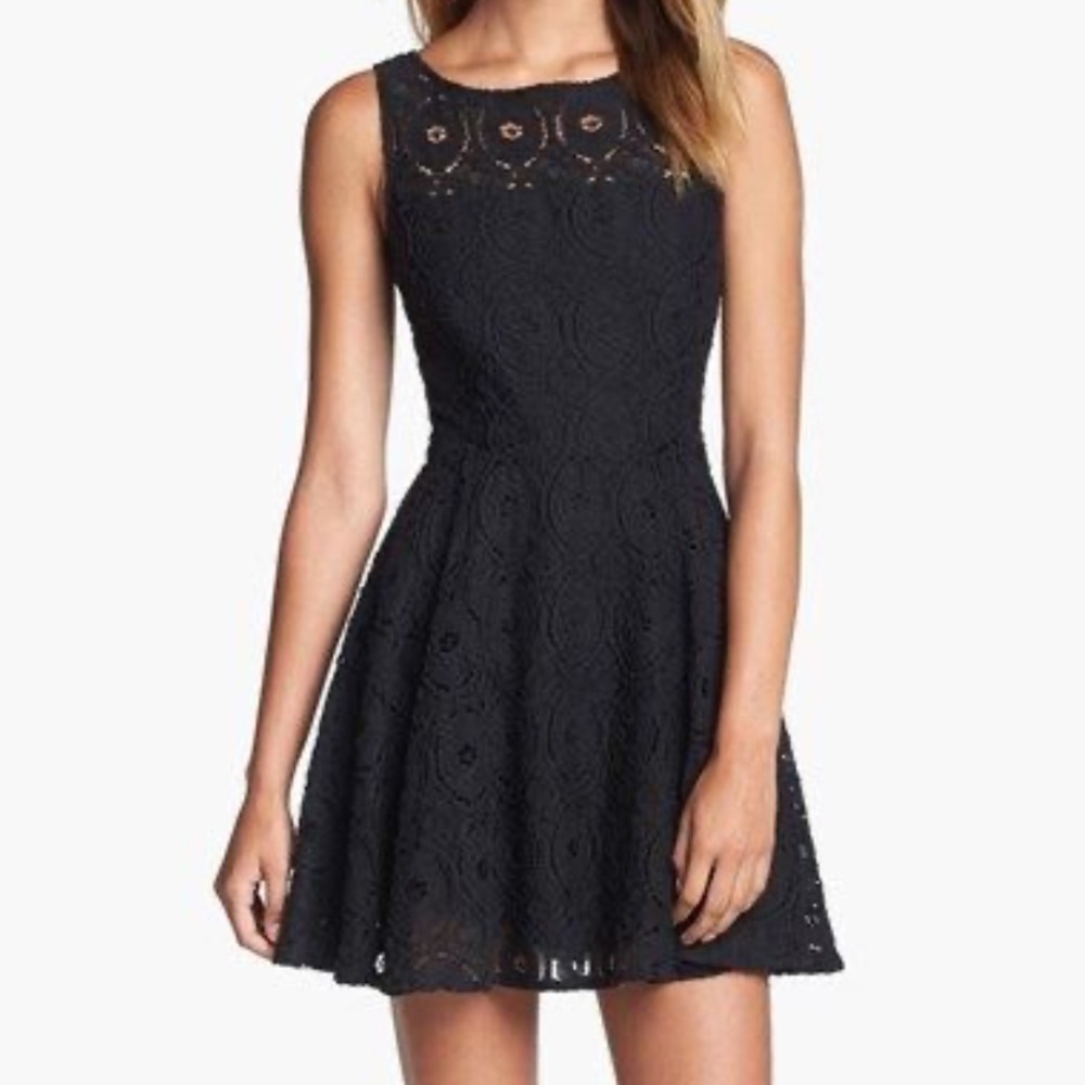 BB Dakota Black Lace Mini Dress